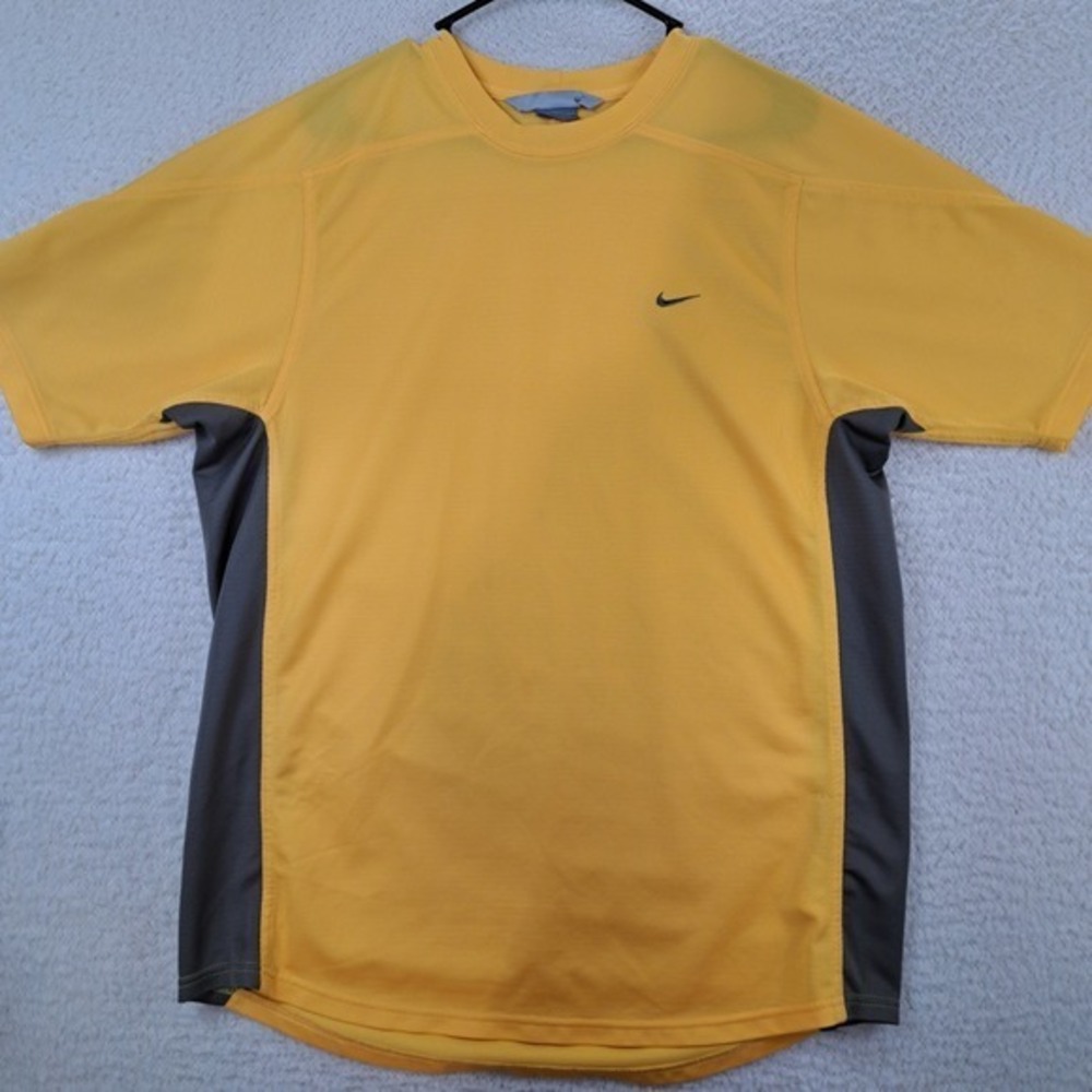 Vintage Y2K Nike Micro Swoosh Two Toned Tee Size Large